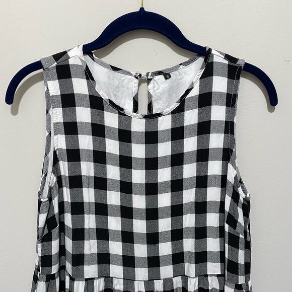 Unbranded Gingham Dress SIZE SMALL Gingham Check Sleeveless Mini Prairie Style - Picture 2 of 7